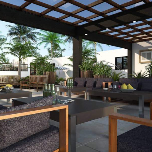 Roof top relaxation area